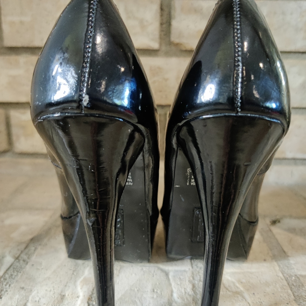 5 inch Trash  black stilettos heels